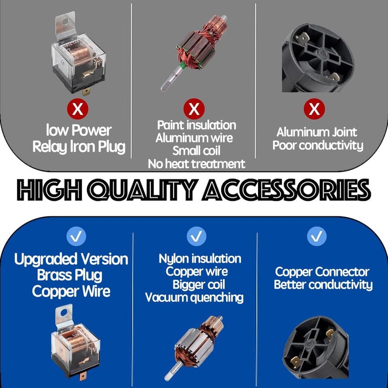 Onimento 12V 600DB Super Loud Dual Electric Air Horns Kit with Compressor Applicablefor Any 12V Vehicles SUV Truck Car Airhorns Horn Loud Motorcycle Trucks Boats Trains Speaker (Black) - Image 5